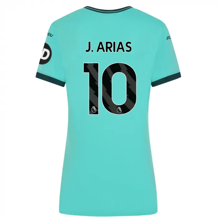 Wolves Kits Shop | Official 2025-26 Wolves Away Shirt – Womens J. ARIAS 10 Wolverhampton Wanderers Apparel